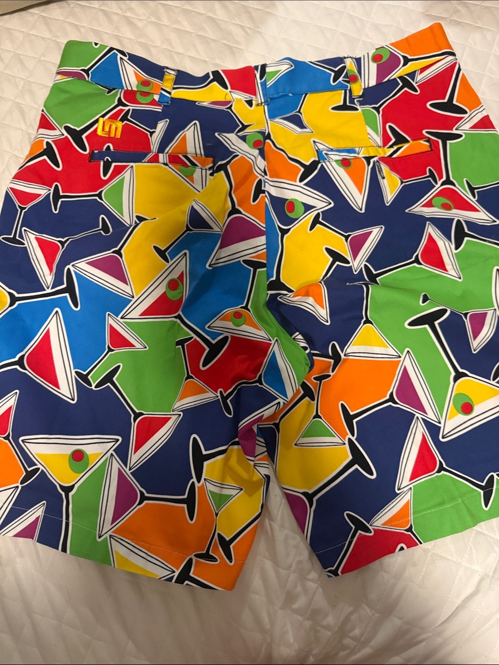 Loudmouth Vibrant Multicolor Martini Board Shorts - Picture 4 of 4